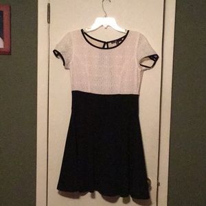 C. Luce lace/black partially backless dress